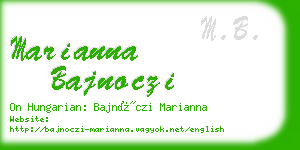 marianna bajnoczi business card